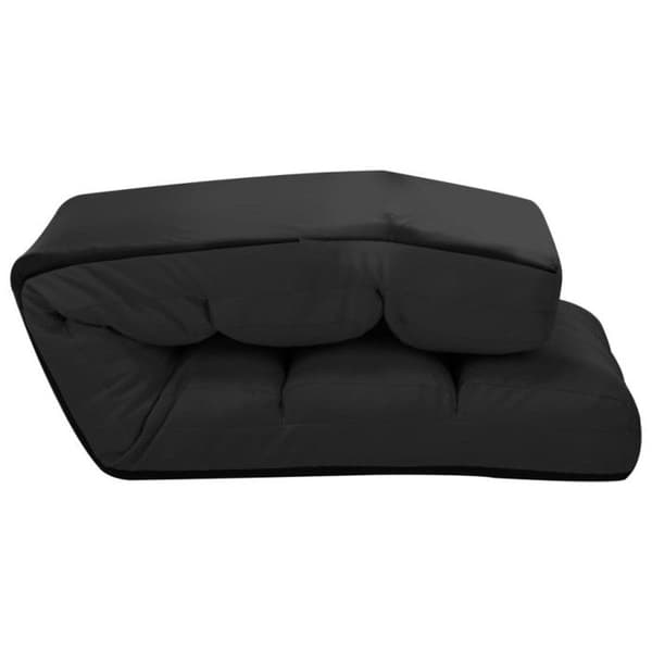 vidaXL Folding Golvstol Svart konstläder