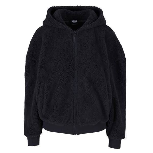 Urban Classics Dam - Oversized Sherpa Zip Hoody Jacka