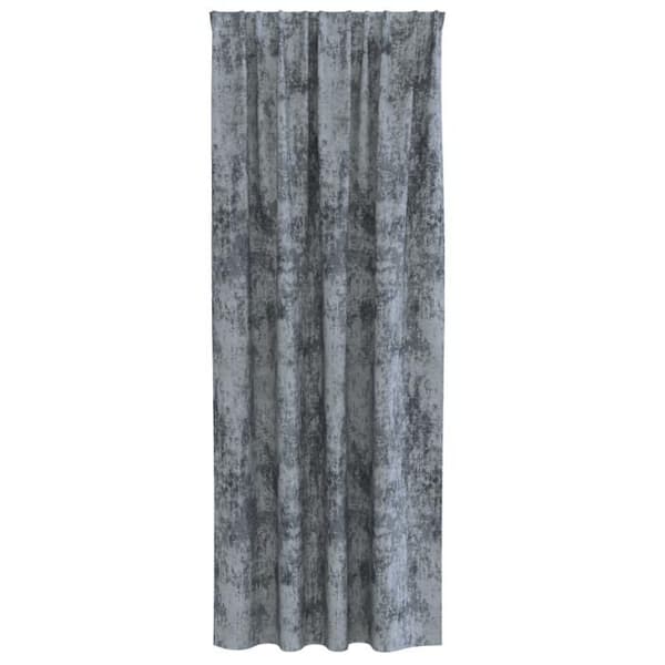 Sammetsgardiner - 2 st - Silvergrå - 225x140 cm - Moderna ögla