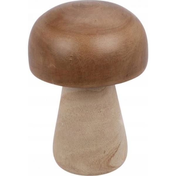 Staty - statuett - Heminredningskollektion - Champignon - Trä - 20 cm