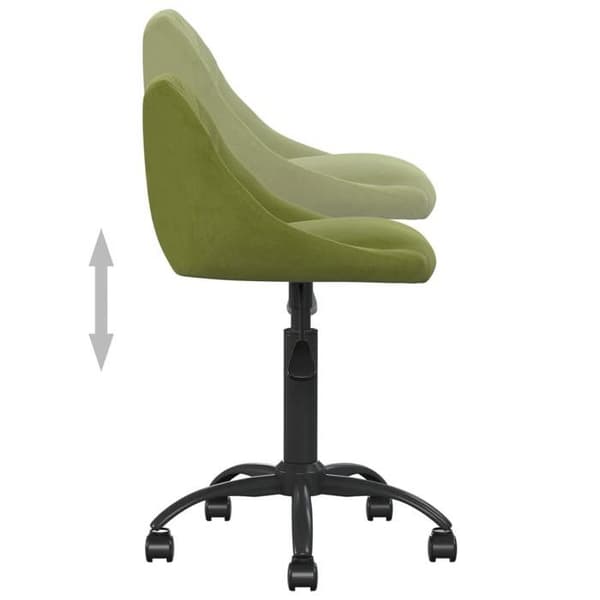 vidaXL Matstol Ljusgrön Sammet 335362