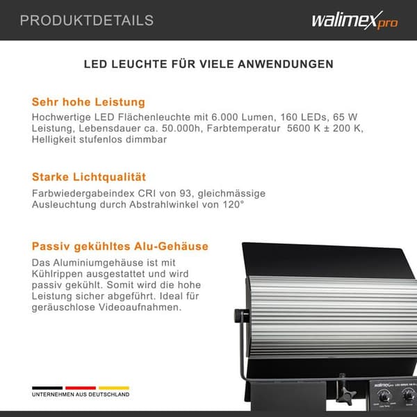 WALSER GmbH - Co. KG walimex pro Sirius 160 D-LED Basic 2 - 4056929210422