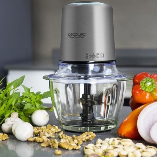 Elhakkare - CECOTEC - TitanGlass 1000 Spatel - 500 W - 1 L - 4 titanblad