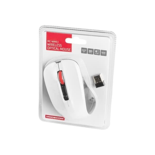 ModeCom MC-M9.1 optisk mus - 4 knappar - USB-kabel - svart, vit