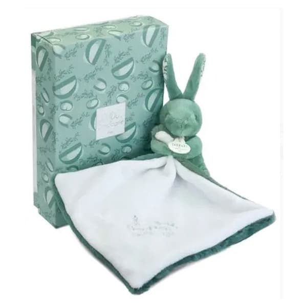 Doudou-kanin - Kanin med grön salvia doudou