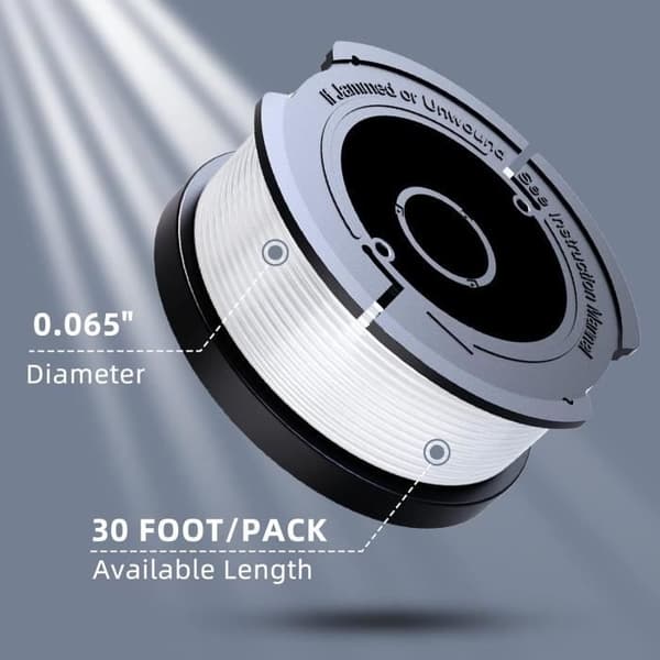 Eventronic 8 Pack Bobin Tråd för Trimmer Kompatibel med Black och Decker Trimmers