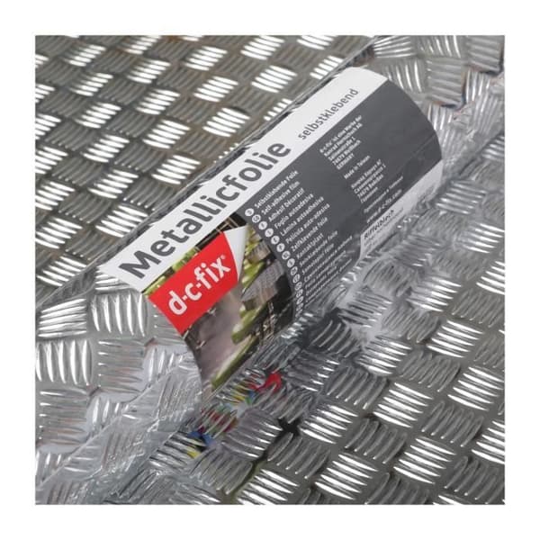 D-C-FIX - Metallisk rullfolie riffel silver 1.5mx45cm