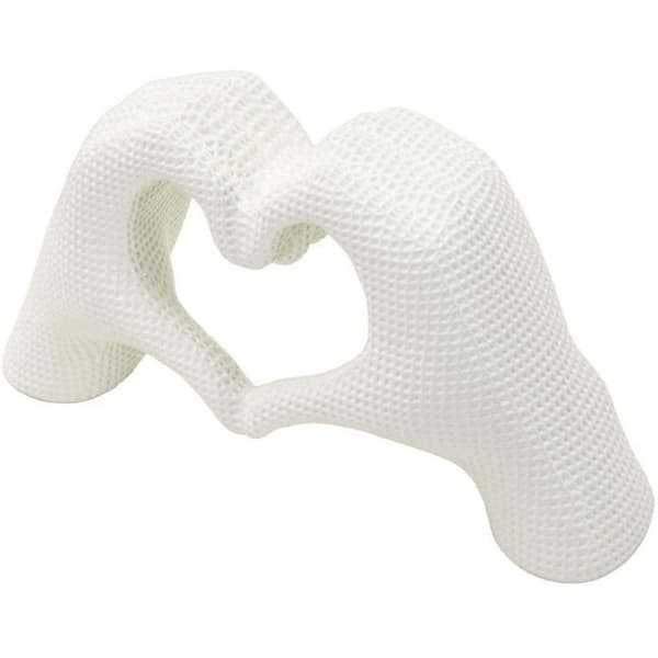 Dekorativ statyett i polyresin Hands lover 25 x 7.5 x 13.5 cm vit