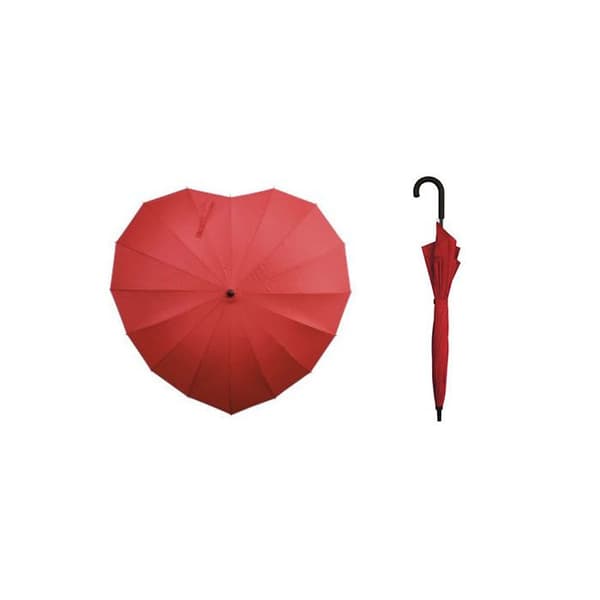 RÖD HJÄRTFORMAD PARAPLY ACCESSOARER GÅVOSIDÉER
