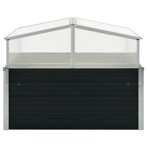 vidaXL Växthus antracit 100x100x77 cm Galvaniserat stål 45724