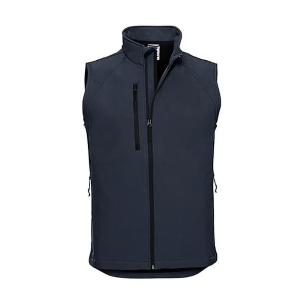 Väst utan ärmar softshell Russell Athletic - fransk marinblå
