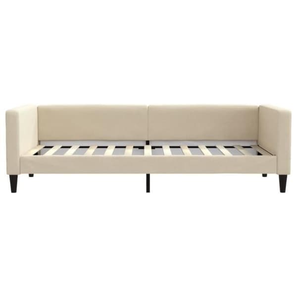 vidaXL Sängsoffa crème 90x200 cm tyg 353987