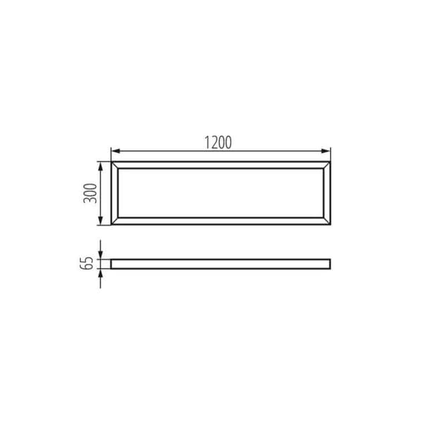 Rektangulär Monteringsram för LED-panel 1200mmx300mm Vit KL-33390
