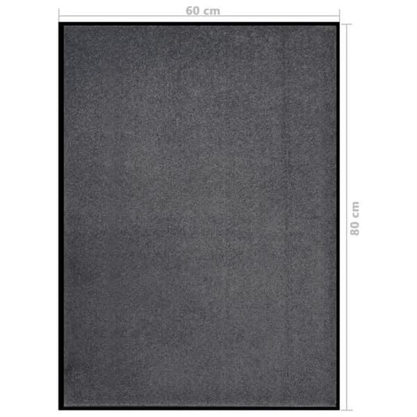 vidaXL Dörrmatta Antracit 60x80 cm