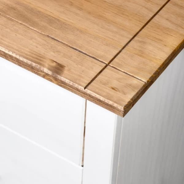 vidaXL Sidoskåp Vit 80x40x73 cm Furu Panama Sortiment