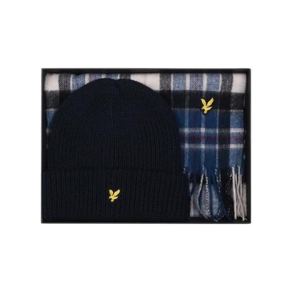 Set med mössa och scarf Lyle & Scott Rutig Lambswool