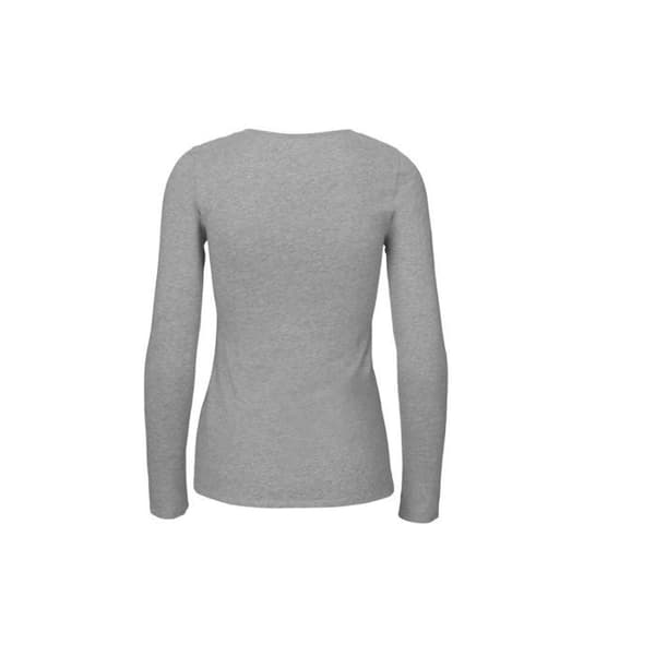 Långärmad T-shirt KVINNA NEUTRAL - Ljusgrå