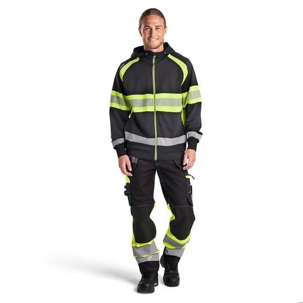 Blaklader stretch arbetsbyxor med hög synlighet