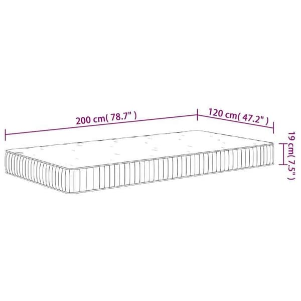 vidaXL Pocket resårmadrass Medium 120x200 cm 372813