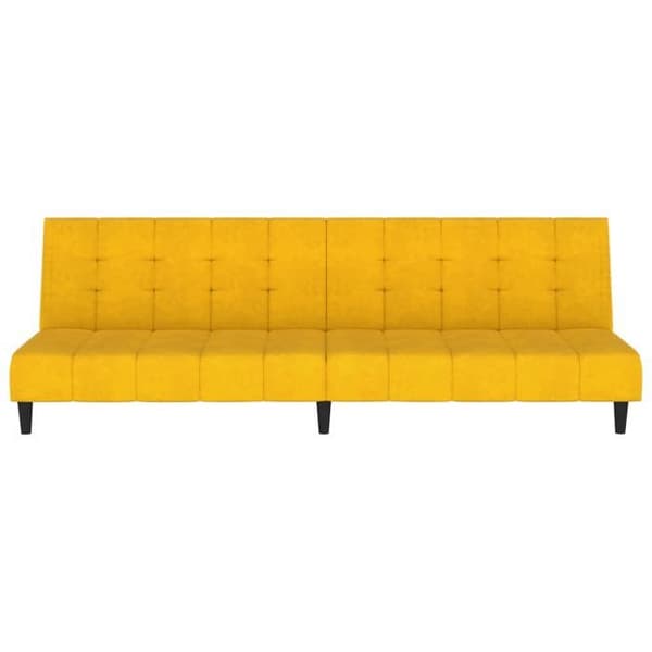 vidaXL 2-sits bäddsoffa sammetsgul 375770