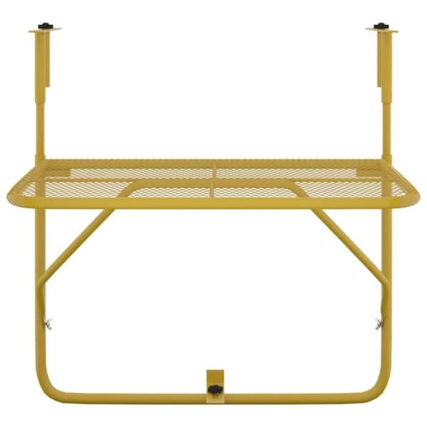 vidaXL Balkongbord Guld 60x40 cm Stål