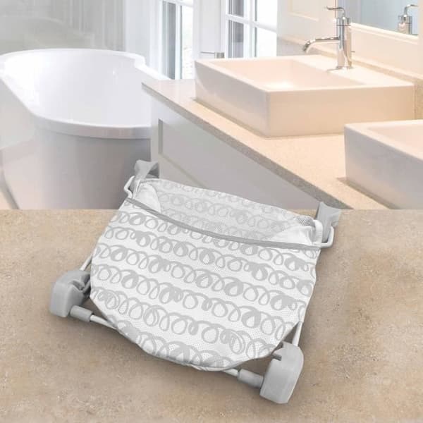 INGENUITY Fällbar badbalja för spädbarn grå