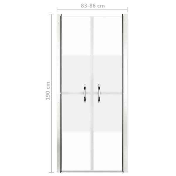 vidaXL Duschdörr ESG Halvfrostad 86x190 cm 148788