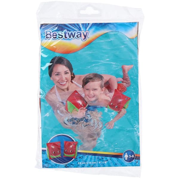 Simhandskar - Bestway - Bebis - 23x15 cm - Röd - Unisex