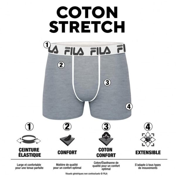 Fila Boxer Herrarna Kalsonger - Svart (4-pack)