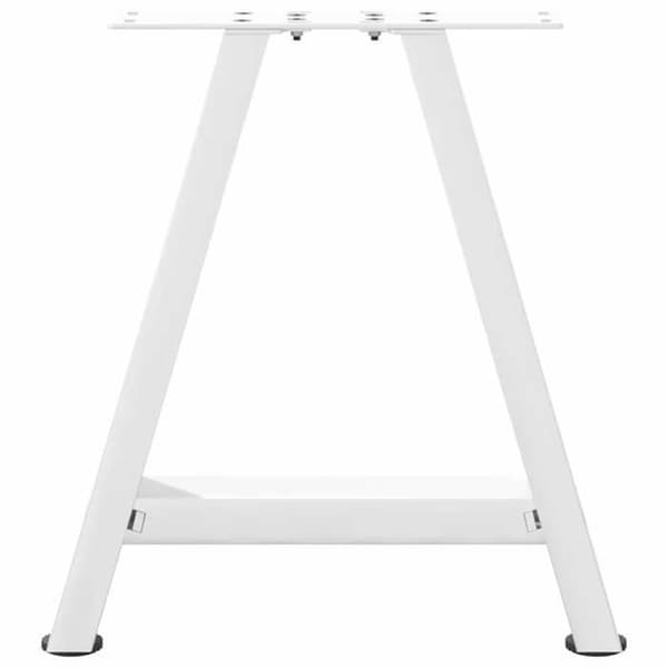 vidaXL A-formade soffbordsben, 2 stycken, vit, 38 x (42-43) cm, stål 4012829
