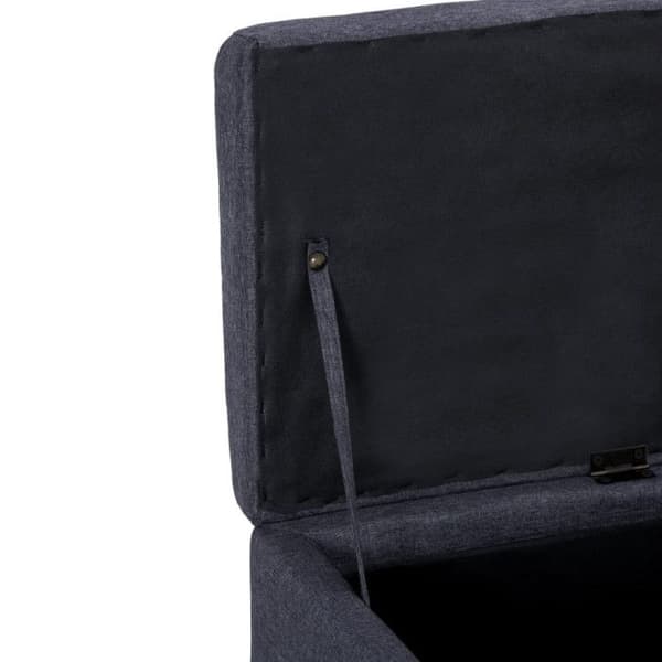 vidaXL Bänk med förvaringsfack 116 cm Mörkgrå polyester