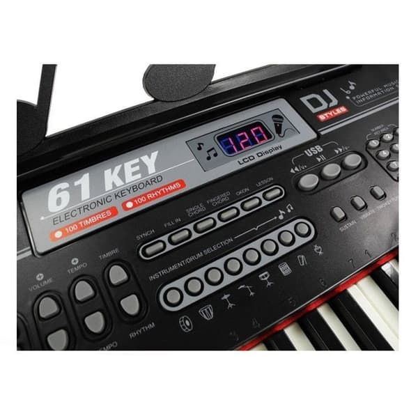 Keyboard Orgel 32806 Med USB Mikrofon Svart Mångsidig