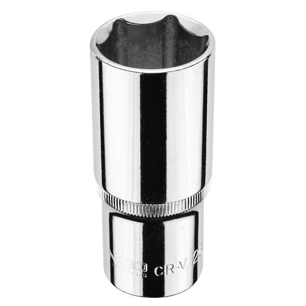 Lång hexagonal hylsa - NEO - 1/2" - Krom-vanadium stål - 26 mm - Räfflad yta