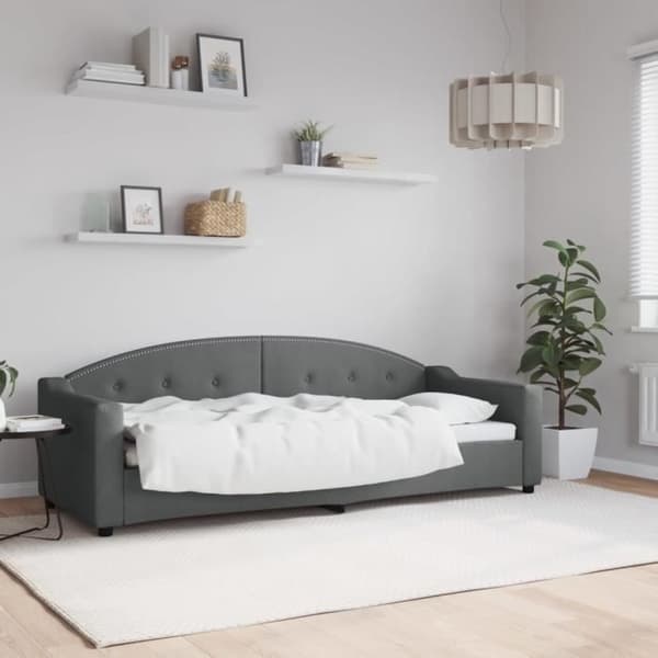 vidaXL Mörkgrå vilstol 80x200 cm tyg 354179