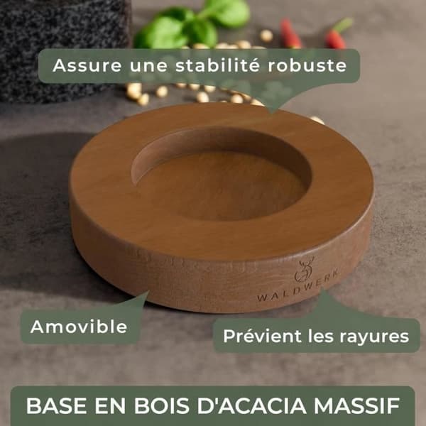 Mortel med Stöt för Kök diameter 12 cm - WALDWERK
