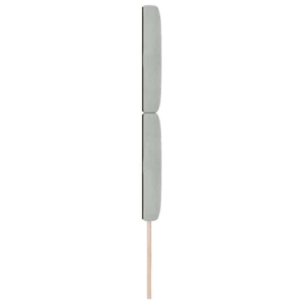 vidaXL Sänggavel Ljusgrå 80 cm Sammet 3337740