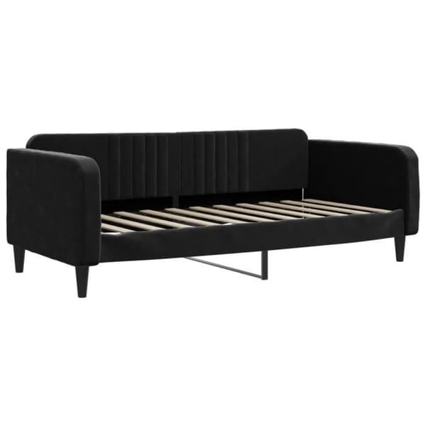vidaXL Daybed Svart 90x190 cm Sammet 354101