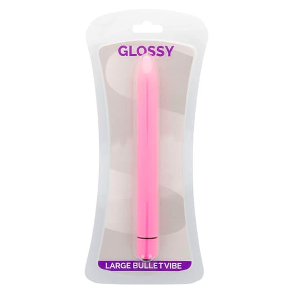 GLANSIG SLIM VIBRATOR DJUP ROSA