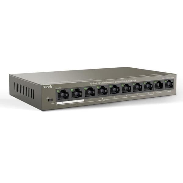 PoE-switch - TENDA - TEF1109P-8-63W - 9 portar - 63W - 6KV Åskskydd