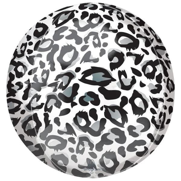 Amscan aluminiumballong med pantertryck 41 cm svart/vit
