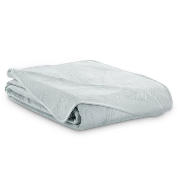Sängöverkast - PALSHA - Enfärgad grå - Polyester sammet - 260x280 cm