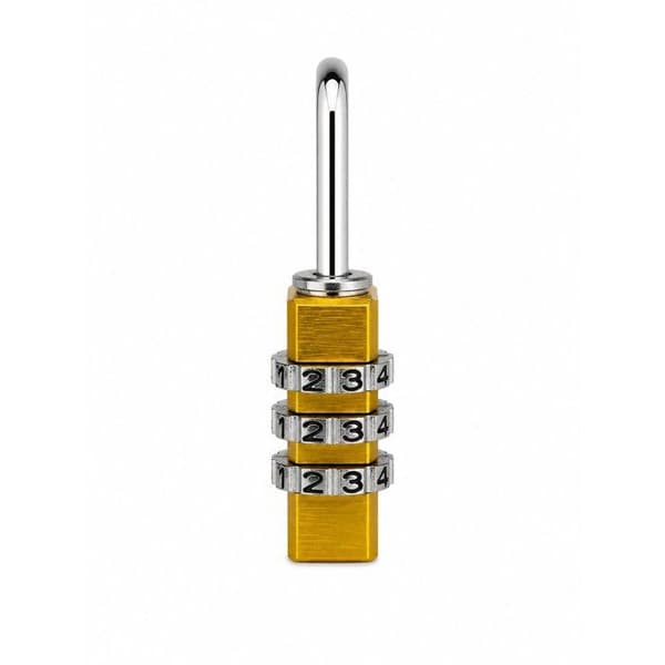 Kombinationslås - ABUS - 145/20 - 3 siffror - Gul aluminium - Kompakt och lätt