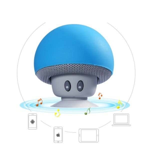 Högtalare - baksida Shot case Bluetooth Mushroom Speaker Sugkopp Högtalare Micro Mini (svart)