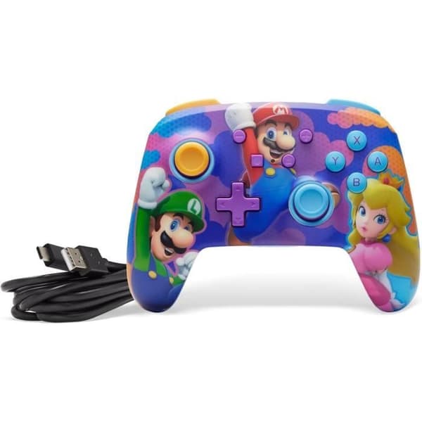 Trådlös handkontroll - POWER A - Nintendo Switch - Super Mario Splash Heroes
