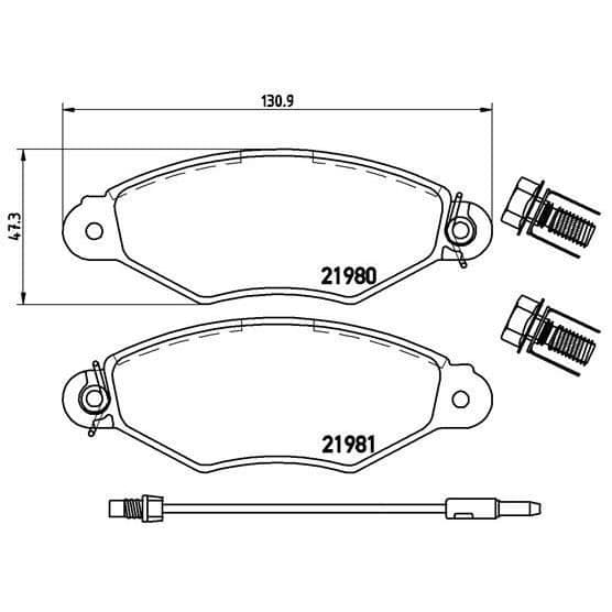 BREMBO Bromsbeläggssats P68042 - 4 st