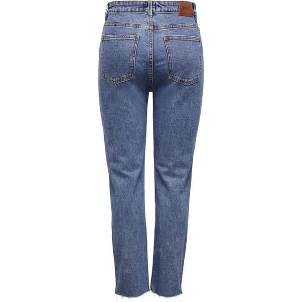 ENDAST Emily Raw High-Rise raka jeans - Mörkblå - Dam