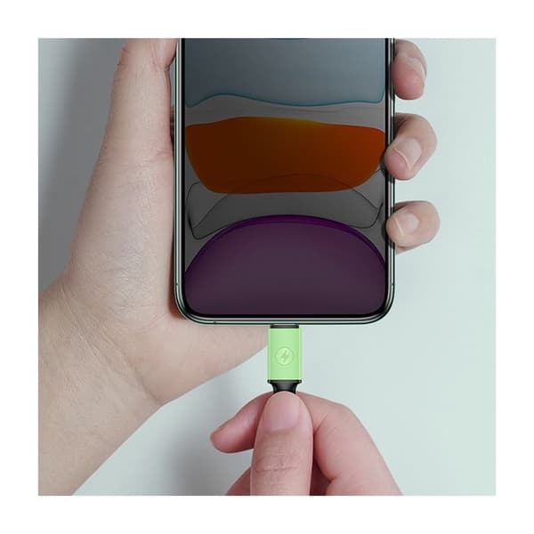 USB-C-kabel USAMS 1 m, snabb laddning, grön