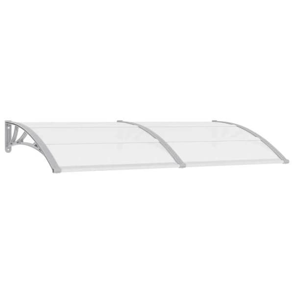 vidaXL Dörrmarkis Grå 200x100 cm Polykarbonat 45630
