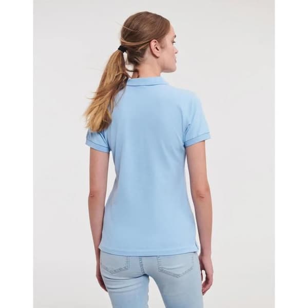 Polo dam Russell Athletic Fitted Stretch - himmel