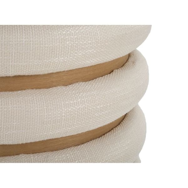 Puff med förvaring "Damasco" 42cm Beige